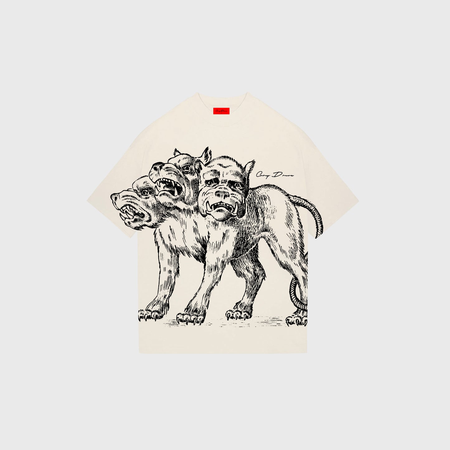 Off White Cory Drive 3 Headed Dog Tee